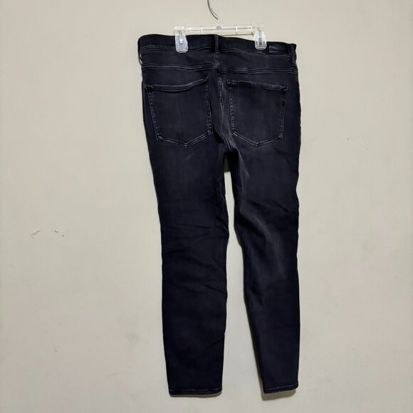 Express High-Rise Skinny Jeans – Black Wash Moto Detail, Size 14S - Picture 3 of 6